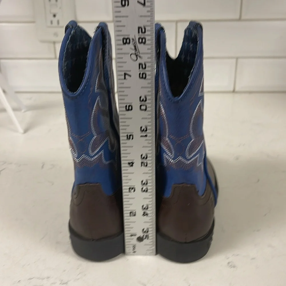Roper Kids Lightning (Toddler/Little Kid) Blue and Brown Western Boots Size 11